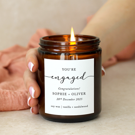 'You're Engaged' Wedding Candle